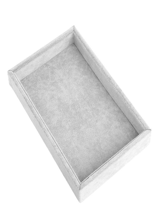 Youngy Stackable Jewelry Trays Inserts Velvet Catch All Jewelry Display Tray Case - Gray - Image 1